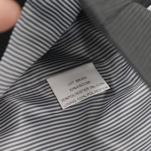 John Varvatos Vest Mens small viscose Blend Striped Gilet Waistcoat gray formal - Picture 11 of 12